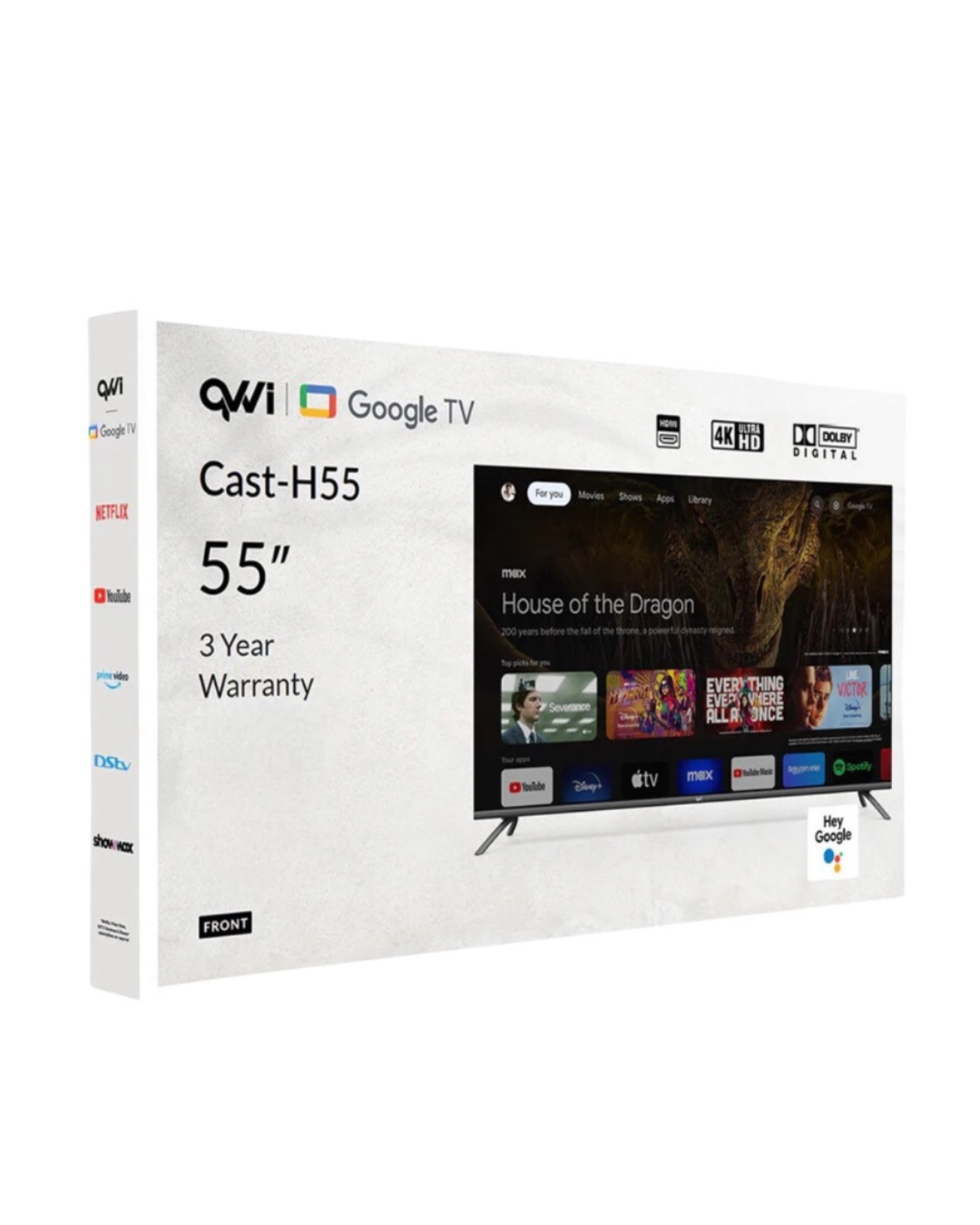 QVWi 55" 4K Smart Google TV Cast-H55