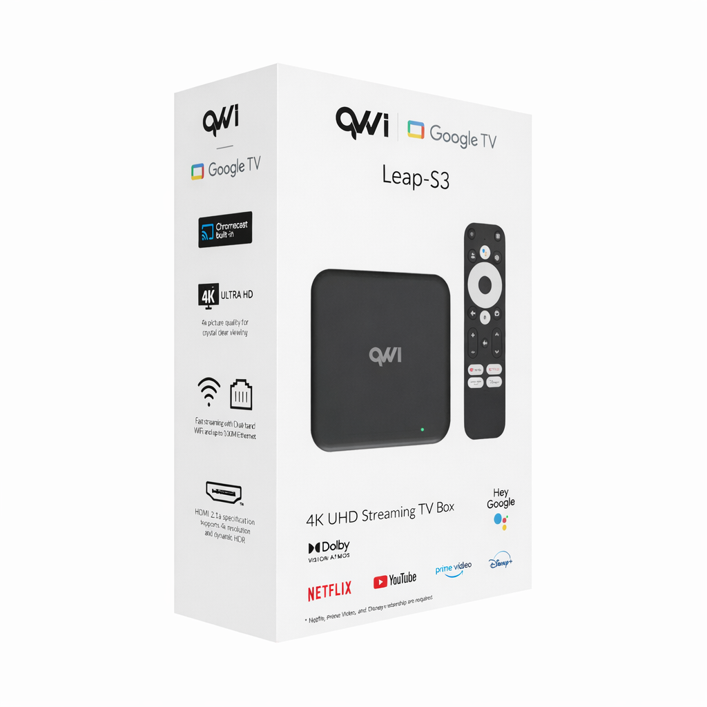 QVWi 4K Google Streaming Box Leap-S3