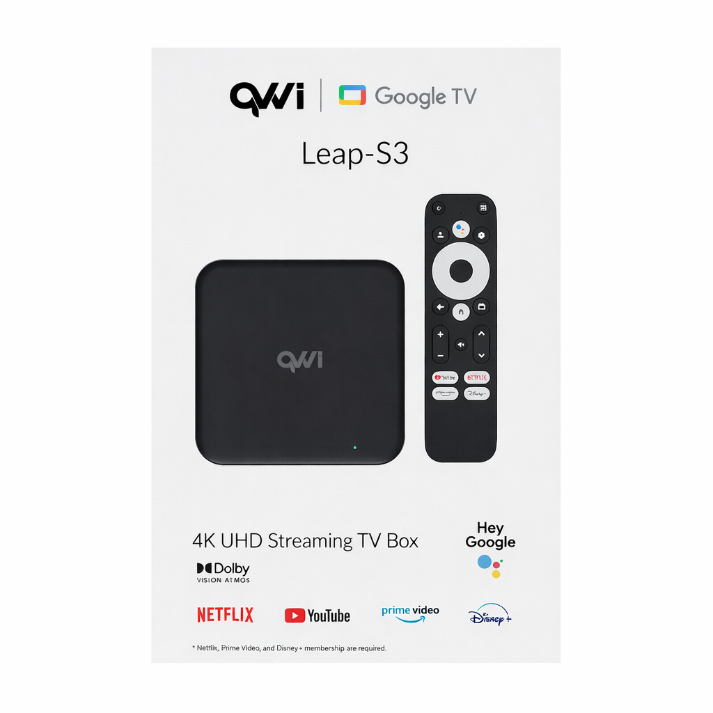 QVWi 4K Google Streaming Box Leap-S3