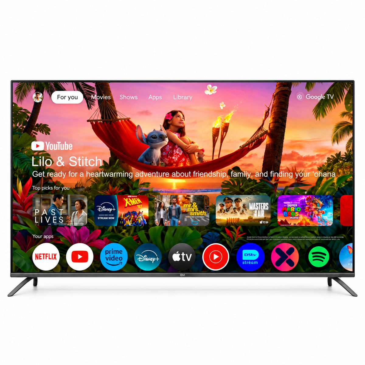 QVWi 50" 4K Smart Google TV | Cast-H50