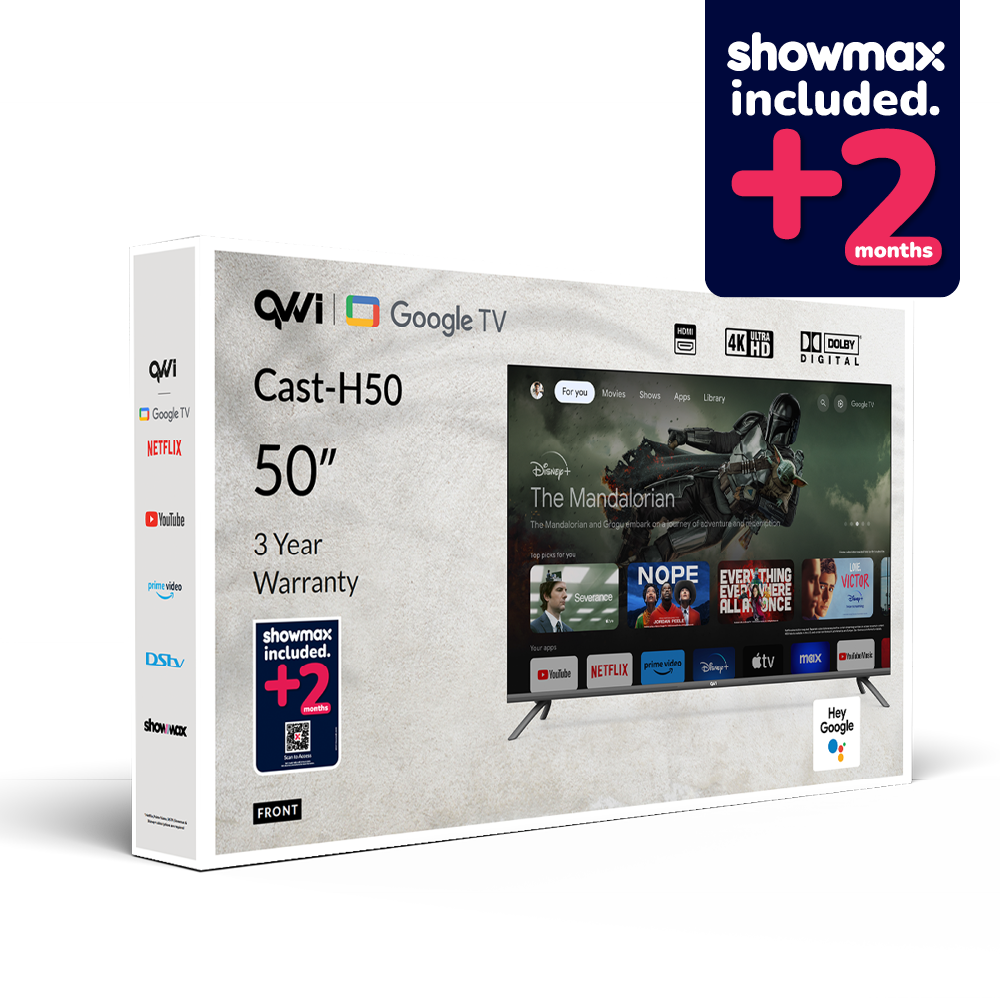 QVWi 50" 4K Smart Google TV Cast-H50