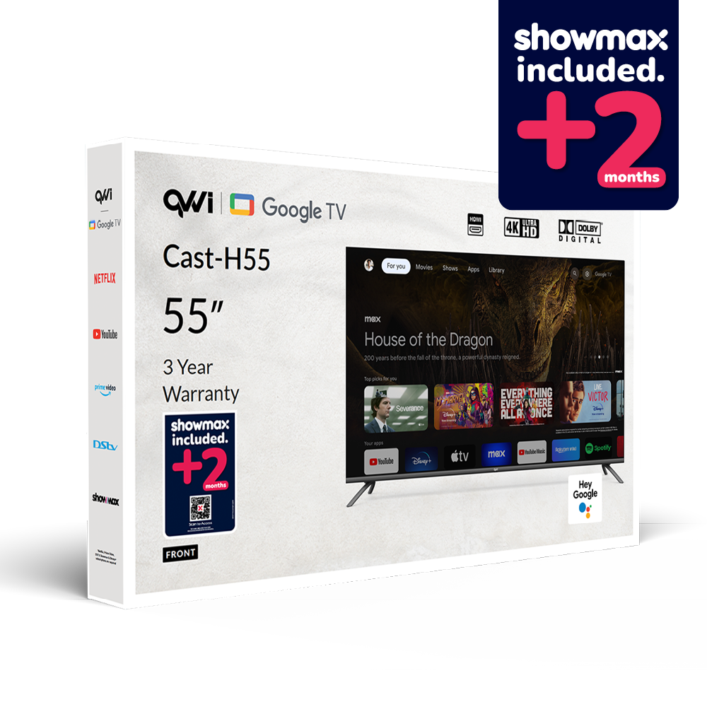 QVWi 55" 4K Smart Google TV Cast-H55