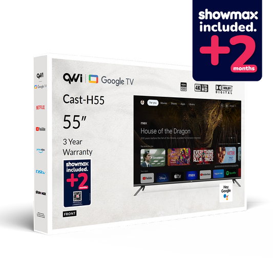 QVWi 55" 4K Smart Google TV Cast-H55