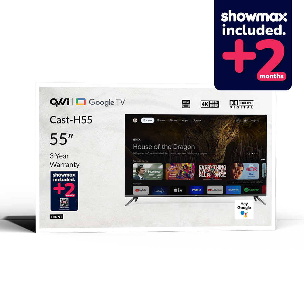 QVWi 55" 4K Smart Google TV Cast-H55