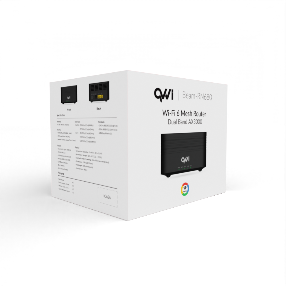 QVWi Wi-Fi 6 Mesh Router Beam-RN680