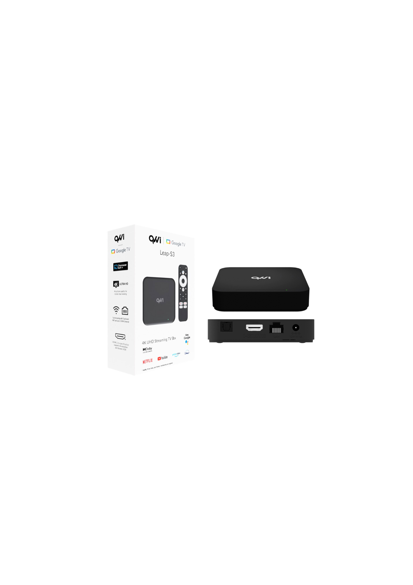 QVWi 4K Google Streaming Box Leap-S3