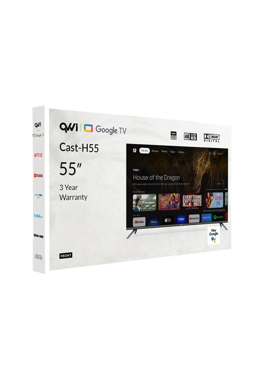 QVWi 55" 4K Smart Google TV Cast-H55